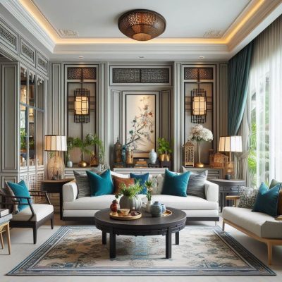 Phong Cách Thiết Kế Nội Thất Đông Dương - Indochine 3 phong khach phong cach Dong Duong Indochine hoan thien