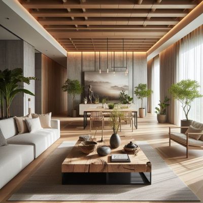 Phong Cách Thiết Kế Nội Thất WABI-SABI 3 phong khach phong cach Wabi Sabi hoan thien