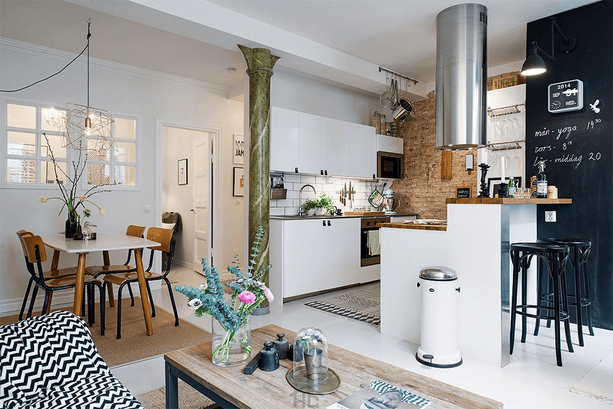 mau phong bep dep phong cach Bac Au 19