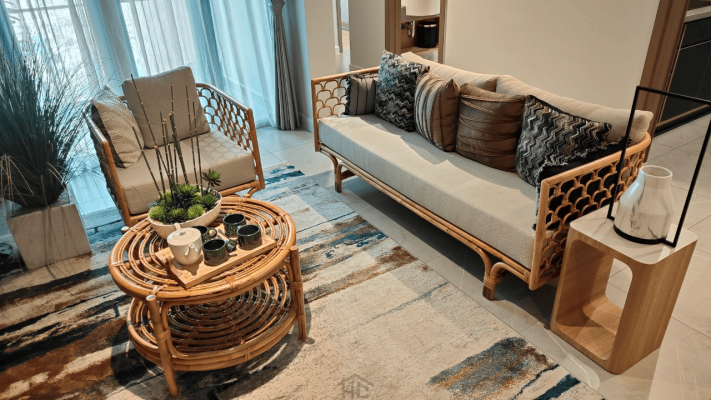 mau phong khach dep phong cach Japandi 11