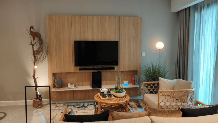 mau phong khach dep phong cach Japandi 13