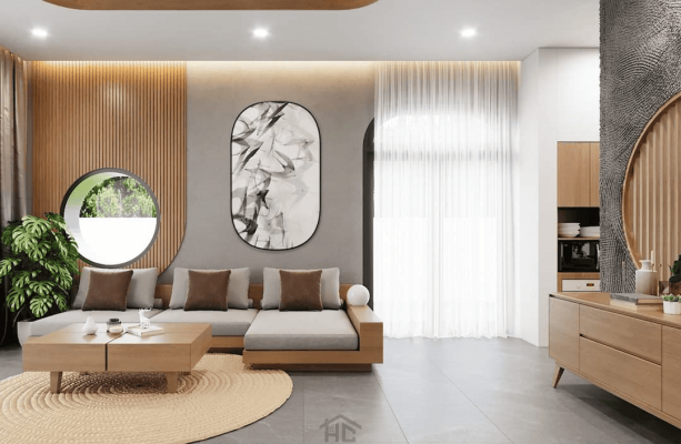 mau phong khach dep phong cach Japandi 15