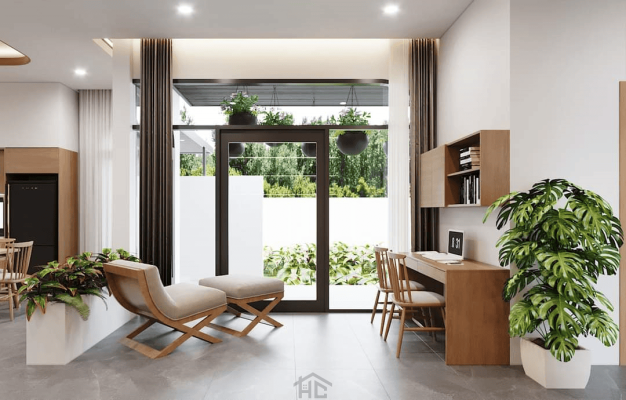 mau phong khach dep phong cach Japandi 17