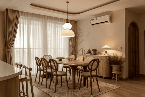 mau phong khach dep phong cach Japandi 23