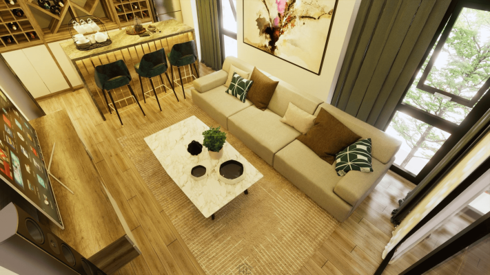 mau phong khach dep phong cach Toi Gian Minimalism 10