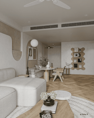 mau phong khach dep phong cach Wabisabi 7