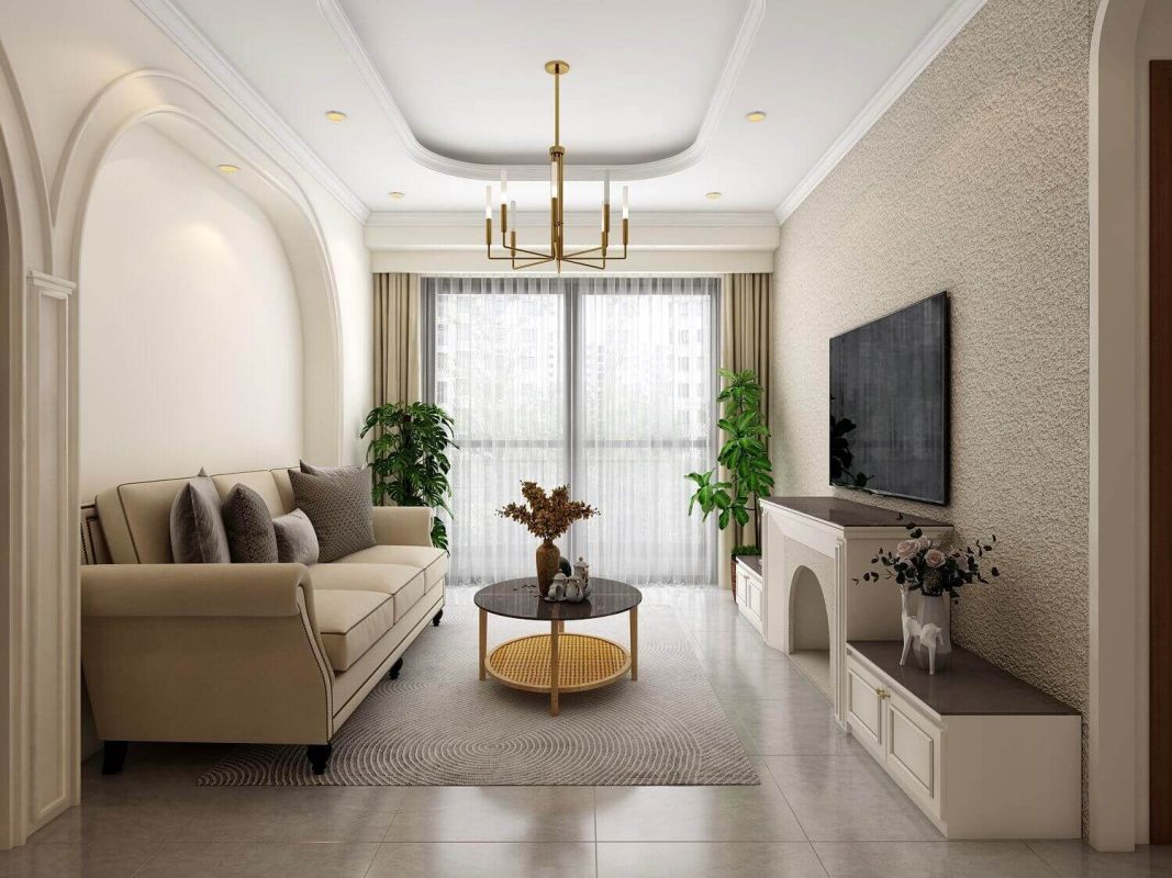Thiết Kế & Thi Công Trọn Gói Căn Hộ 2 Phòng Ngủ The Antonia 37 thiet ke thi cong noi that can ho The Antonia MrLong phong khach1