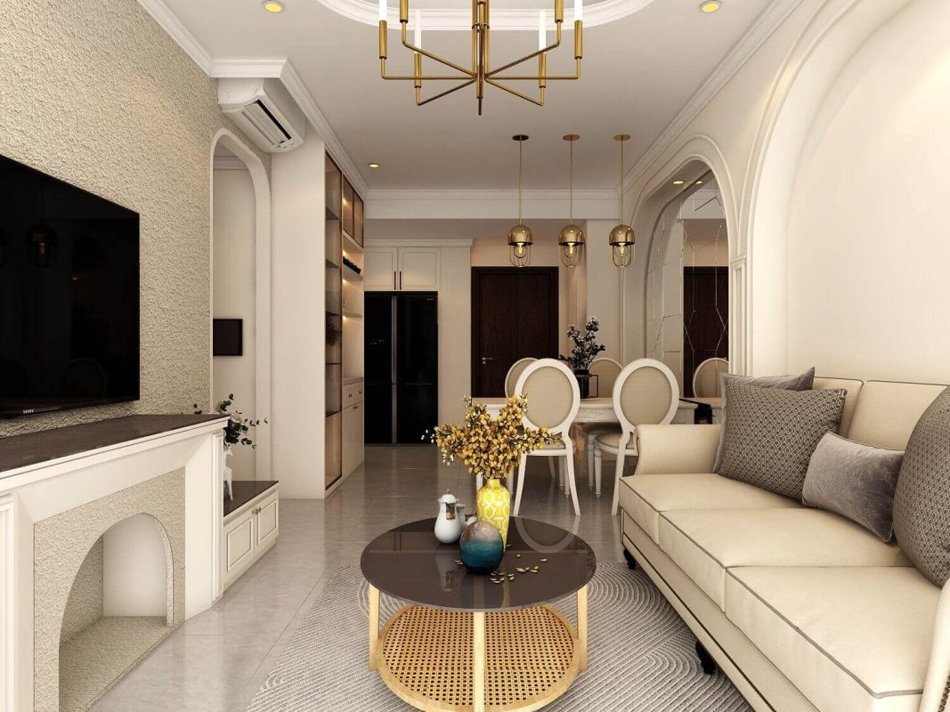 Thiết Kế & Thi Công Trọn Gói Căn Hộ 2 Phòng Ngủ The Antonia 39 thiet ke thi cong noi that can ho The Antonia MrLong phong khach3