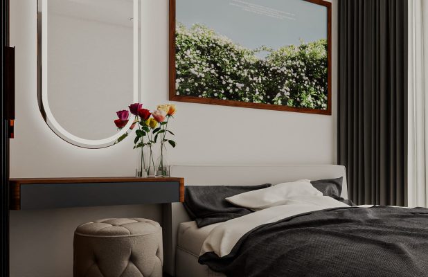 Thiết Kế & Thi Công Trọn Gói Căn Hộ 2 Phòng Ngủ Eco Green 21 Phong Ngu Master 3 Can ho chung cu Eco Green