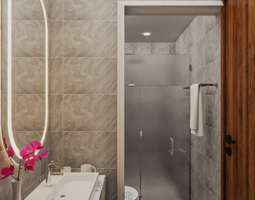 Thiết Kế & Thi Công Trọn Gói Căn Hộ 2 Phòng Ngủ Eco Green 26 Phong Toilet 2 Can ho chung cu Eco Green