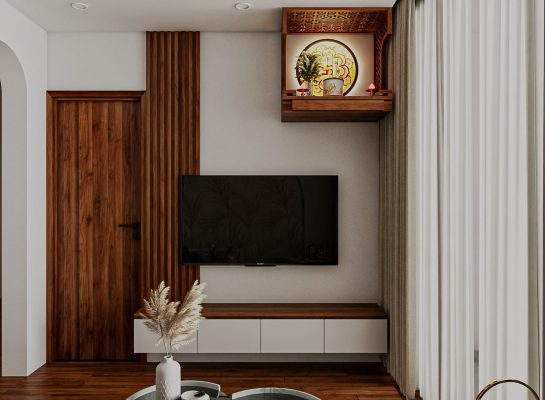 Thiết Kế & Thi Công Trọn Gói Căn Hộ 2 Phòng Ngủ Eco Green 18 Phong khach 4 Can ho chung cu Eco Green