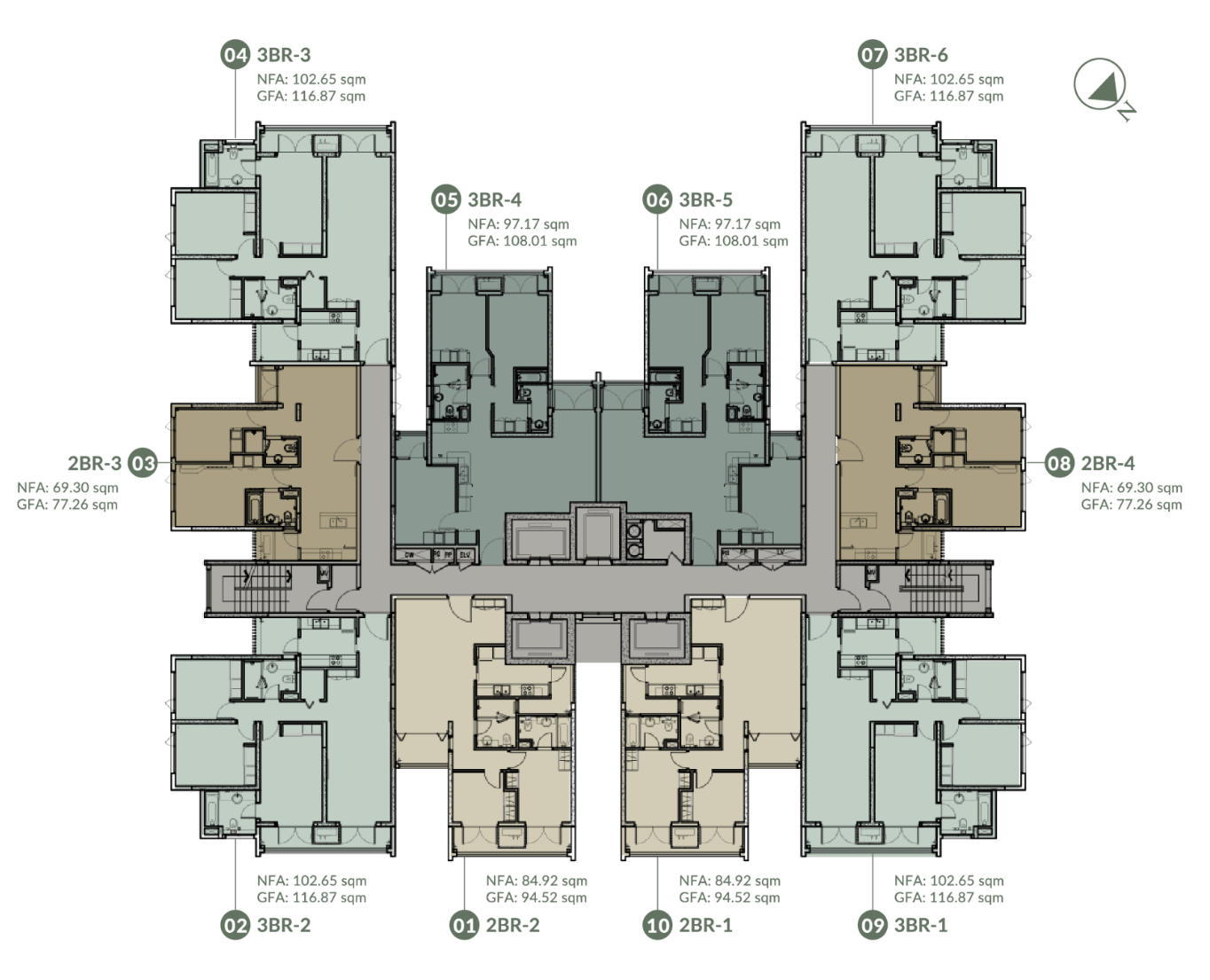 floor plan level2 19 Zenity Apartment