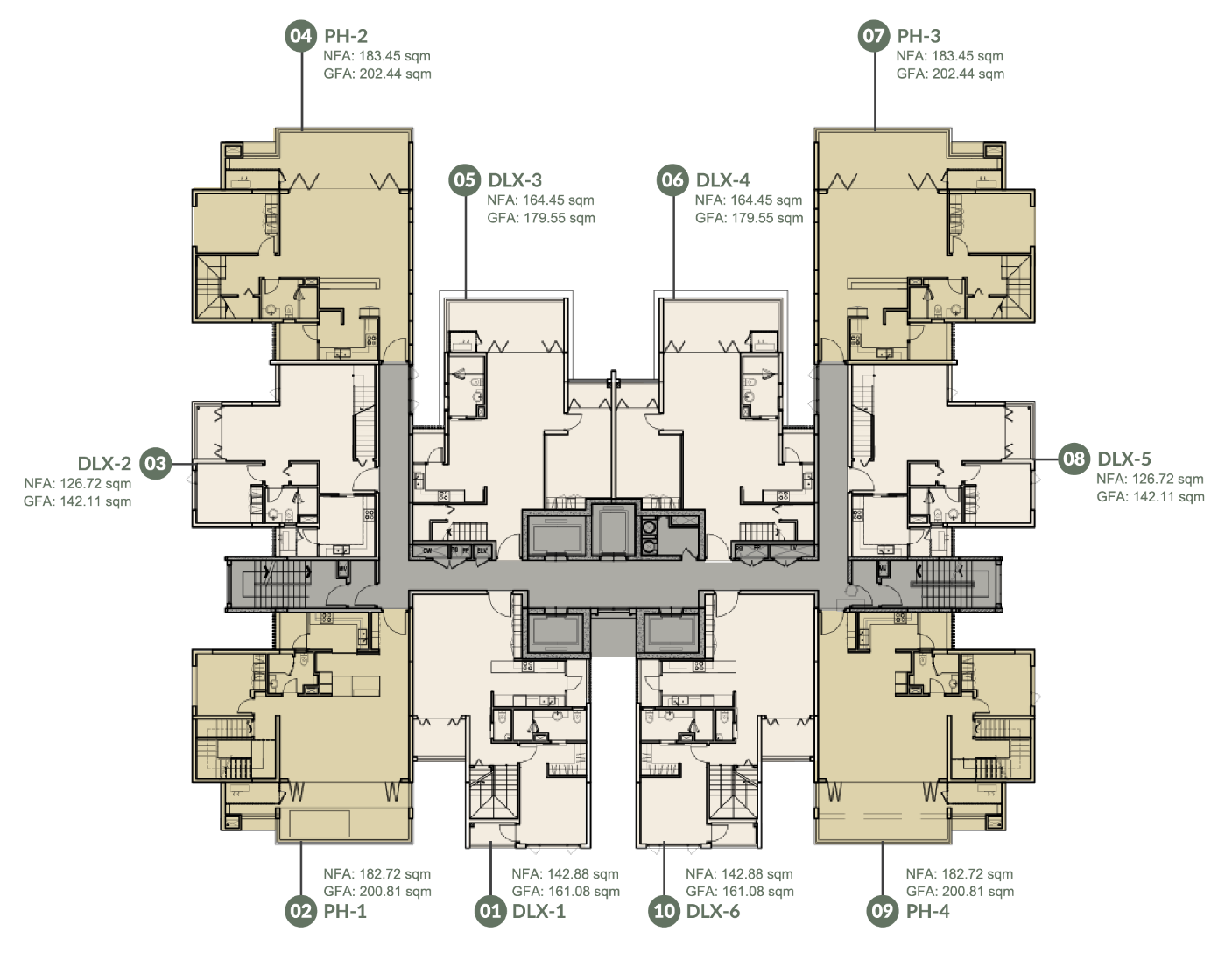 floor plan level20 Zenity Apartment