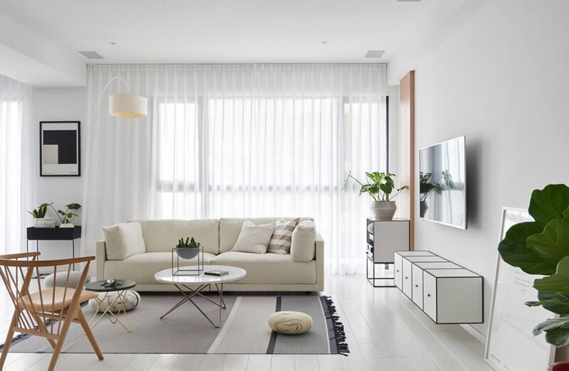Top Tiêu Chí Thiết Kế Nội Thất Chung Cư Đẹp: Tối Ưu Hóa Không Gian Sống 6 anh sang cho phong khach tone trang noi that
