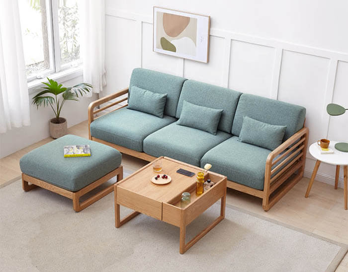 Top Tiêu Chí Thiết Kế Nội Thất Chung Cư Đẹp: Tối Ưu Hóa Không Gian Sống 1 ghe sofa go hien dai cho phong khach chung cu ban tra tich hop ngan chua do