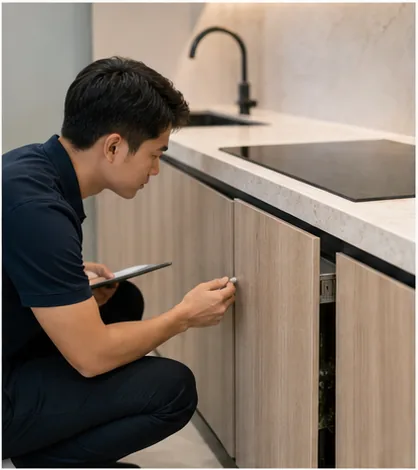Checklist nghiệm thu tủ bếp căn hộ