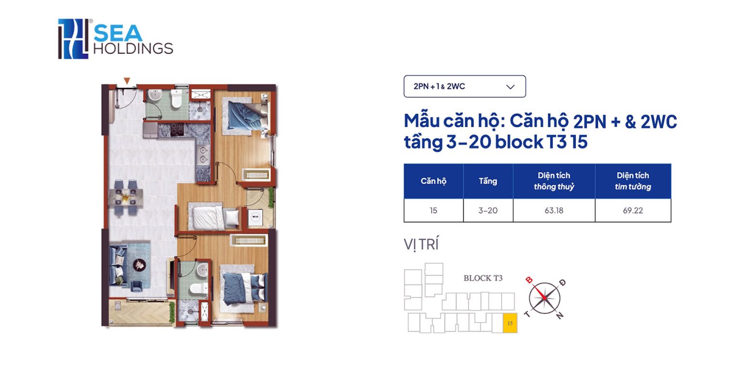 Mặt bằng căn hộ Destino Centro