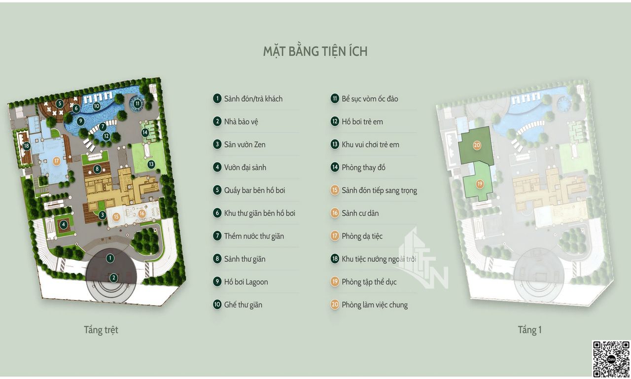 Mặt bằng tiện ích Zenity Capitaland Quận 1