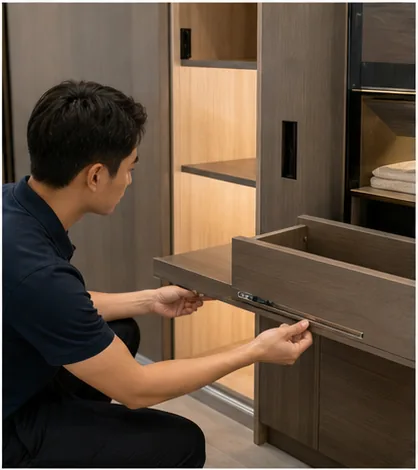 Kiểm tra tủ áo và phụ kiện nội thất