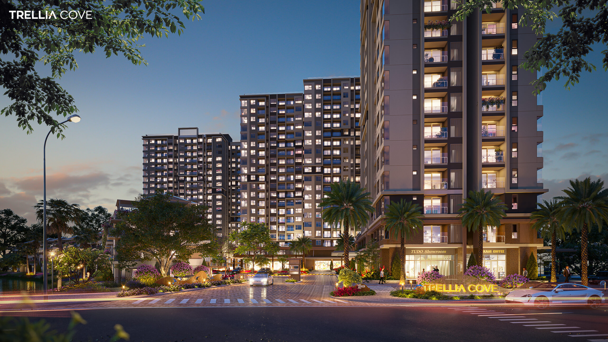 Cong vao khu compound Trellia Cove