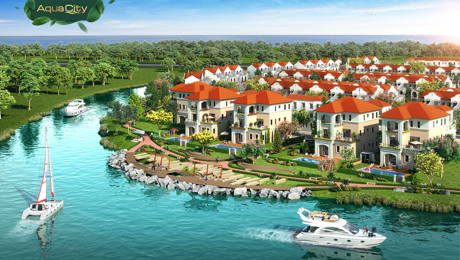 Phoi canh ven song The Venica Aqua City