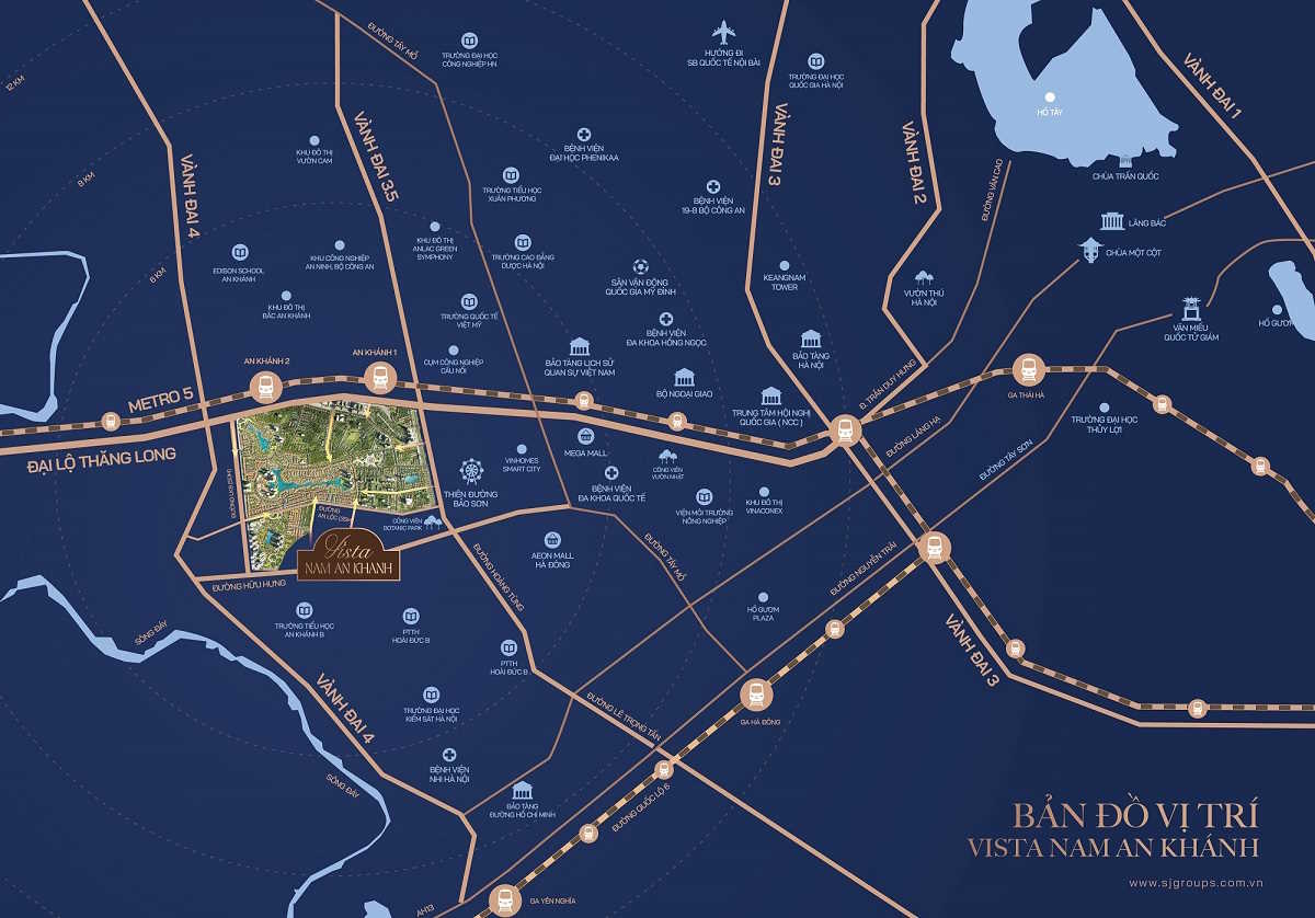 Vị trí dự án Imperia Sky Park Nam An Khánh trên Đại lộ Thăng Long