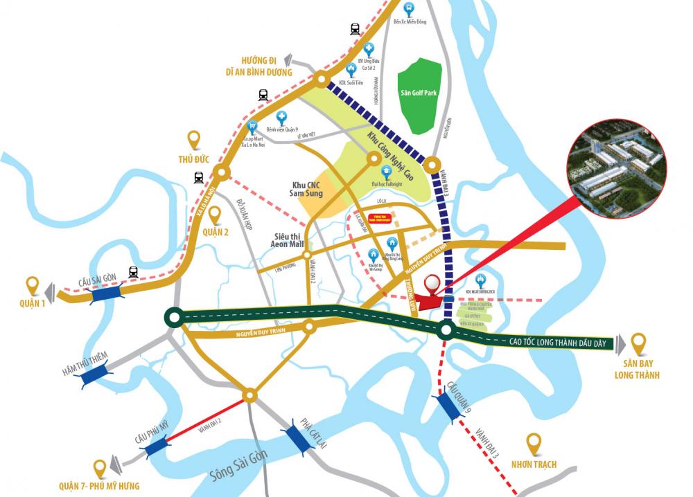 Centana City (MT Eastmark City): Giá bán, vị trí, pháp lý & đánh giá chi tiết 1 Vị trí Centana City MT Eastmark City TP Thủ Đức